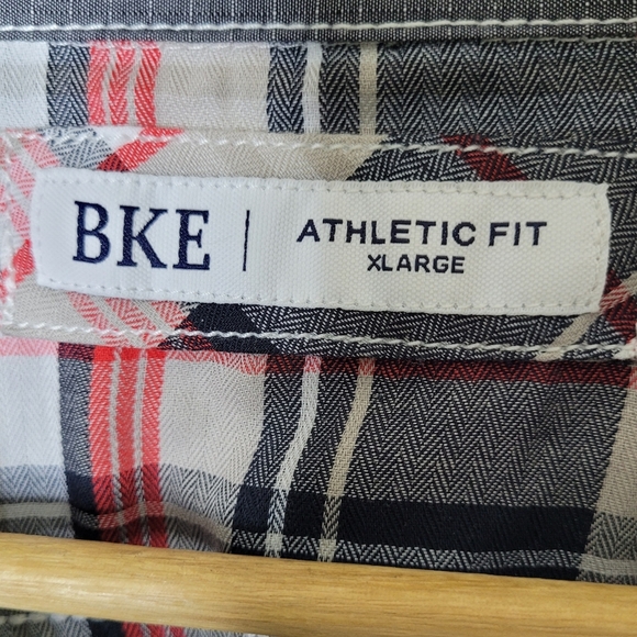 BKE Mens XL Athletic Fit Plaid Pearl Snap Shirt | Western Cowboy - Picture 7 of 9